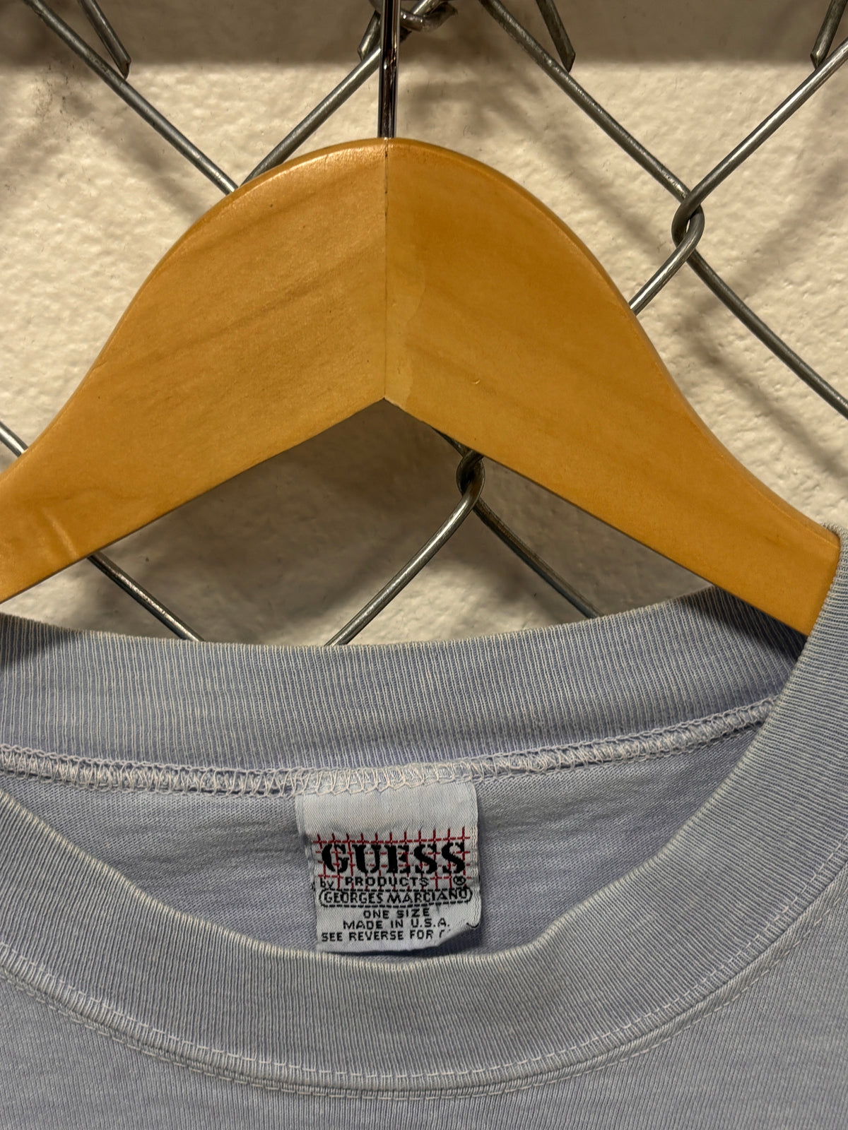 Vintage 90's Guess Jeans USA Authentic Activewear Blue Tee Size Large