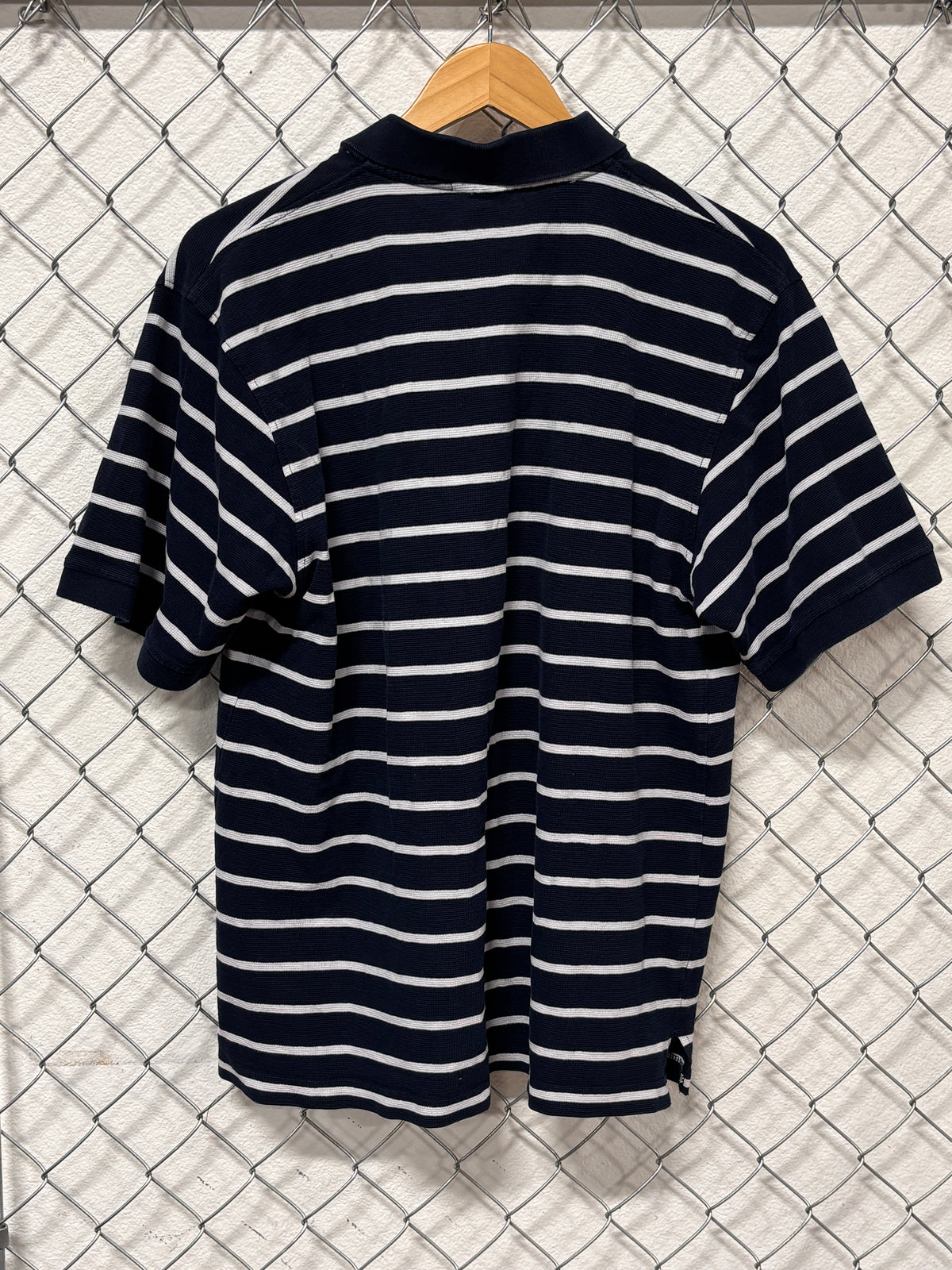 Y2K South Pole Classic Logo Striped Polo Shirt Size Large