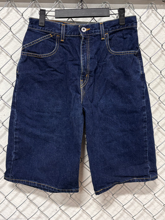 Vintage Y2K Levi's Silver Tab Dark Wash Baggy Denim Shorts Size 28