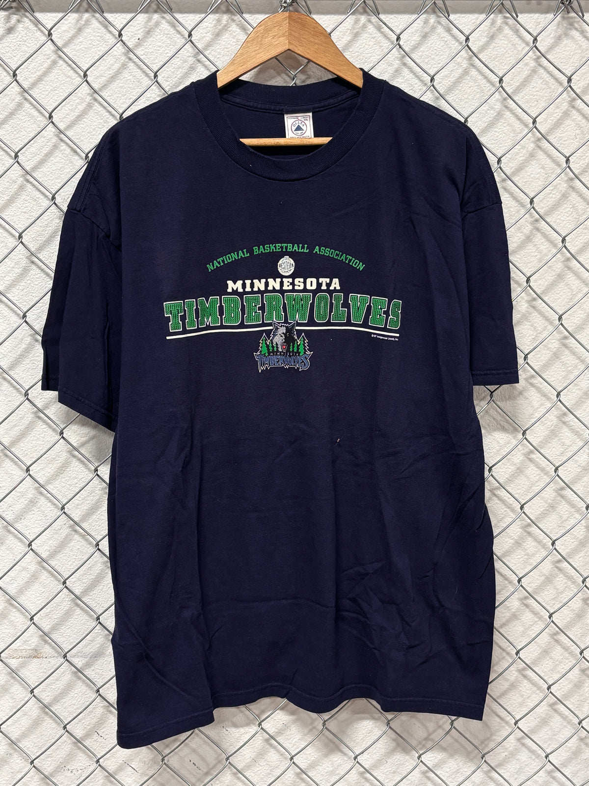 Vintage Y2K Minnesota Timberwolves Old NBA Logo Graphic Tee Size XXL