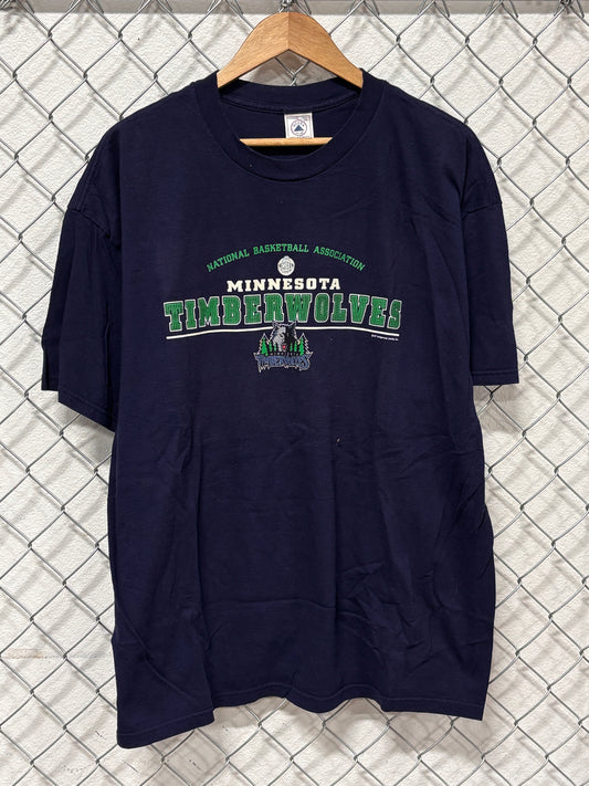 Vintage Y2K Minnesota Timberwolves Old NBA Logo Graphic Tee Size XXL