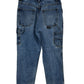 Vintage Y2K FUBU Denim Baggy Cargo Jeans Size 36x34