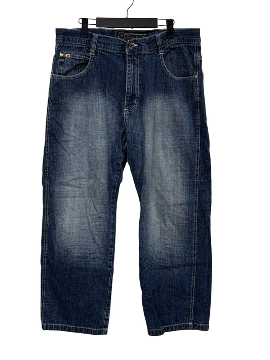 Vintage Y2K South Pole Dark Wash Baggy Denim Jeans Size 36x34