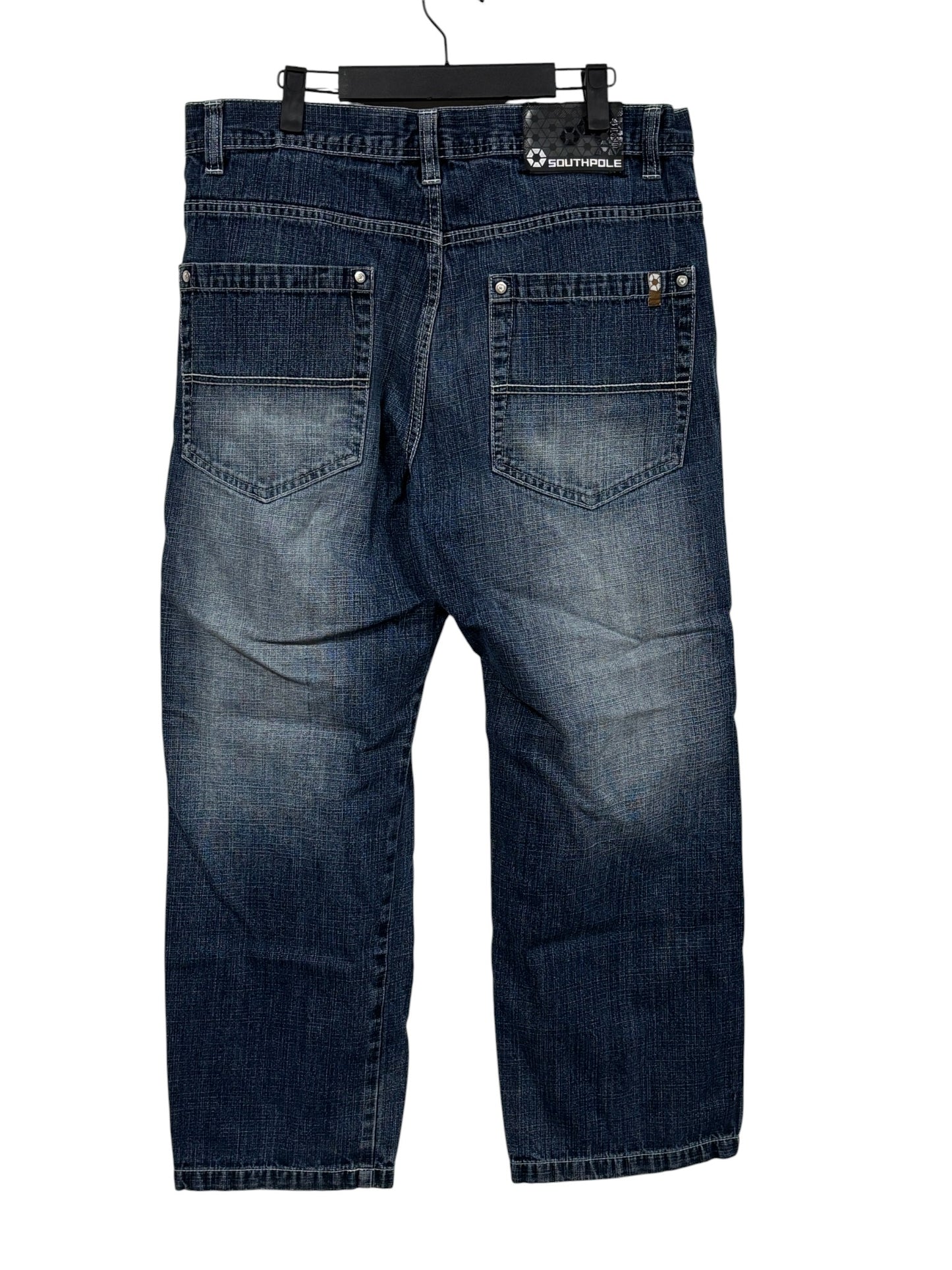 Vintage Y2K South Pole Dark Wash Baggy Denim Jeans Size 36x34