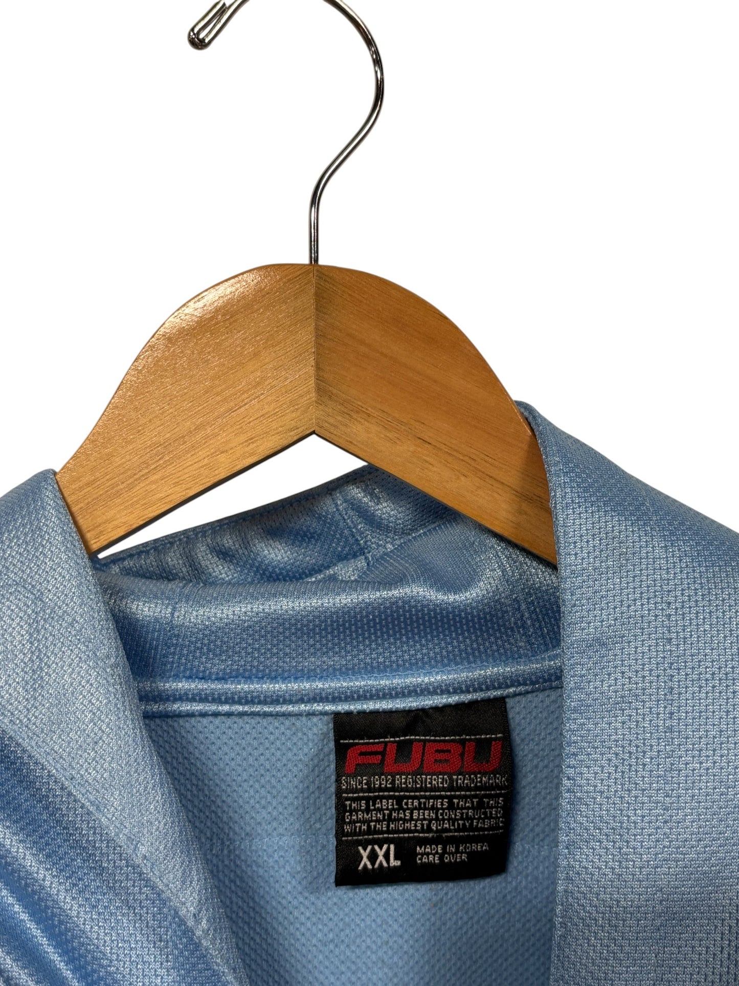 Vintage Y2K FUBU Dirty South Baby Blue City Edition Hoodie Size XXL