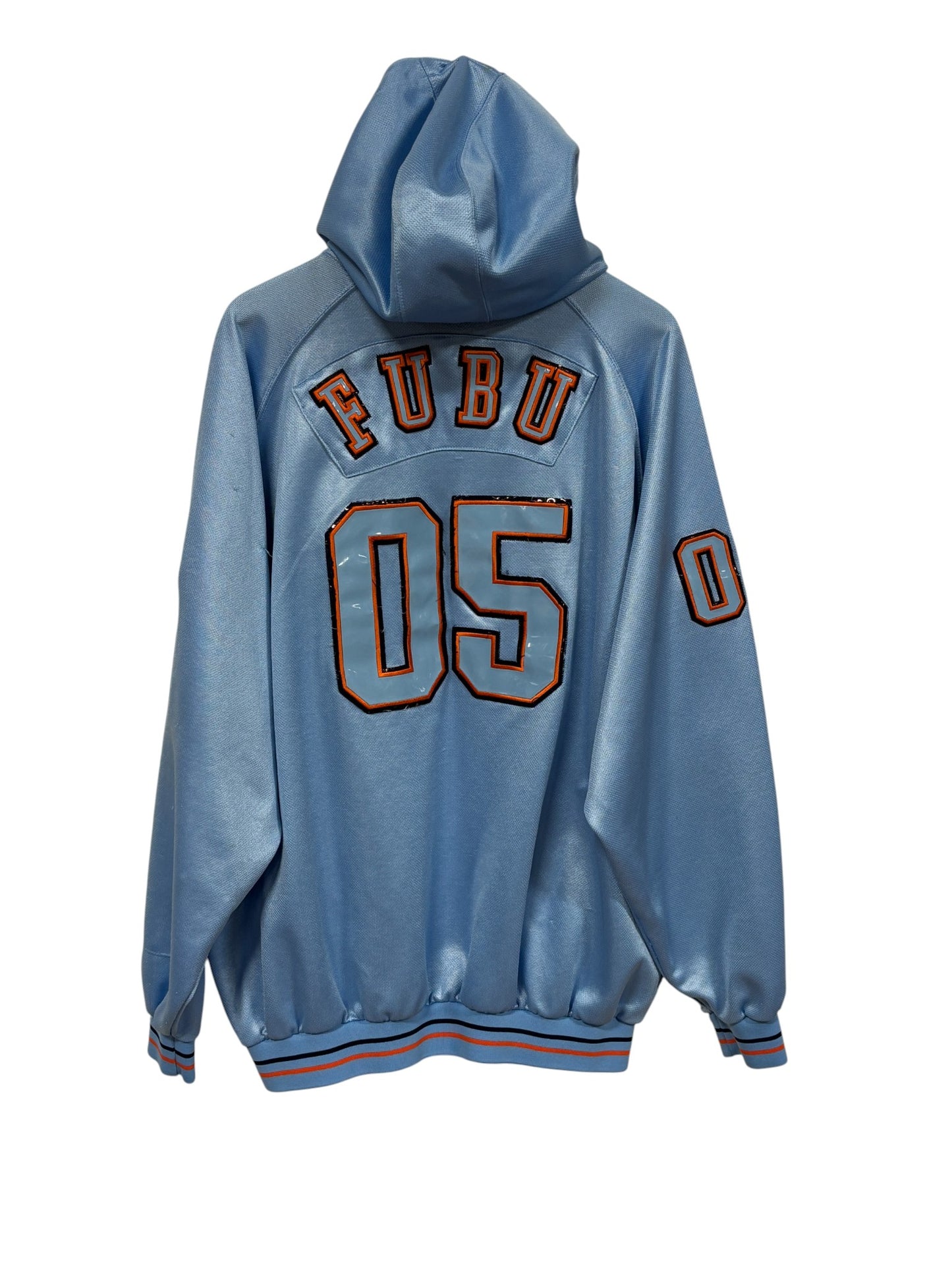 Vintage Y2K FUBU Dirty South Baby Blue City Edition Hoodie Size XXL