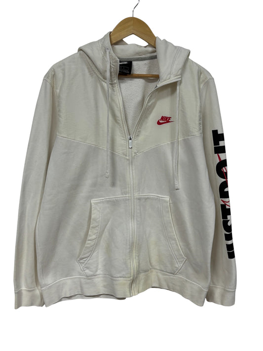 Nike White Windbreaker Jacket Size Large