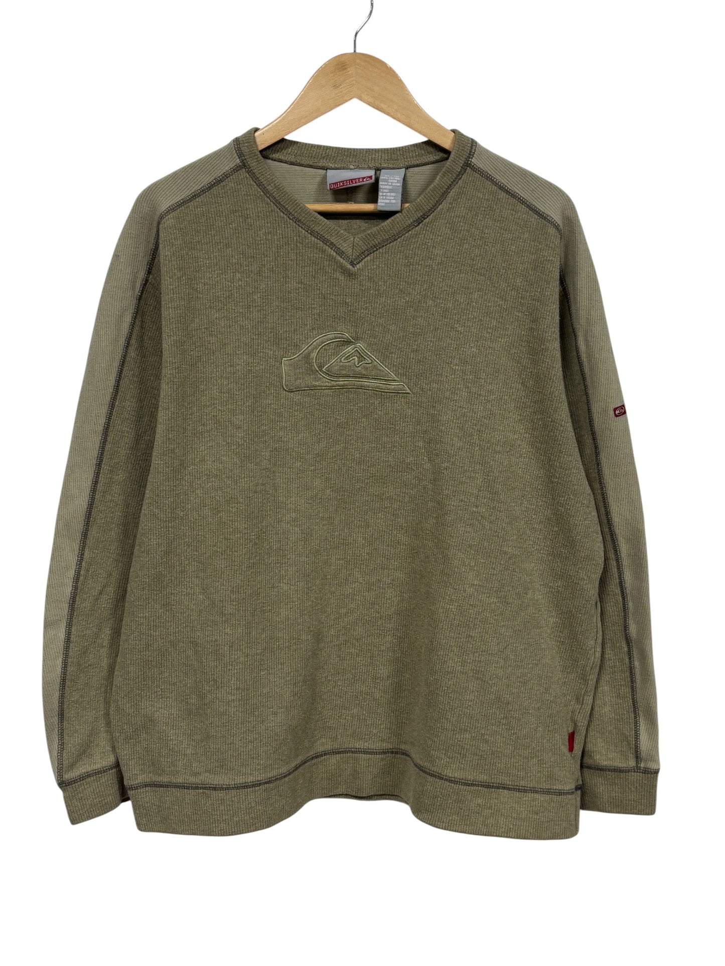 Vintage Y2K Quiksilver Brown Classic Logo Sweater Size XL