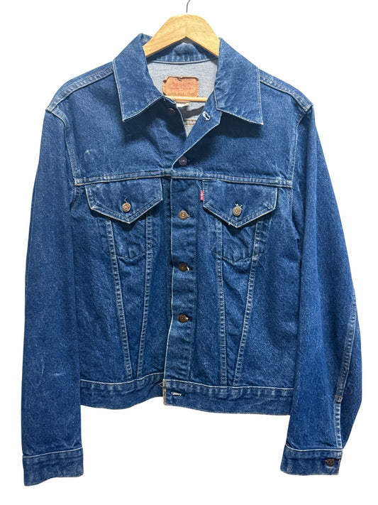 Vintage Levi's Denim Made in USA Trucker Jacket Size 44L