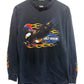 Vintage Harley Davidson Bald Eagle Flame Long Sleeve Biker Shirt Size Large