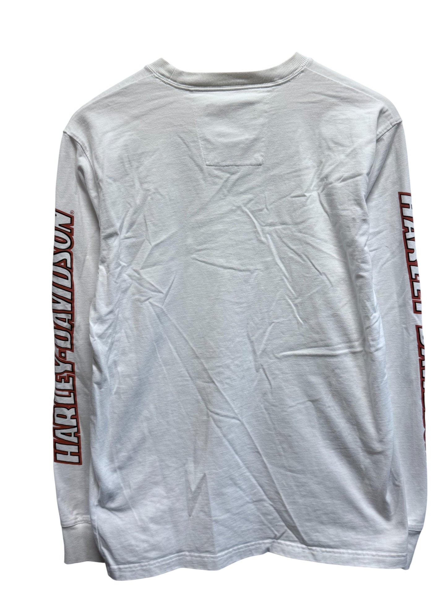 Harley Davidson White Long Sleeve Classic Logo Shirt Size Medium