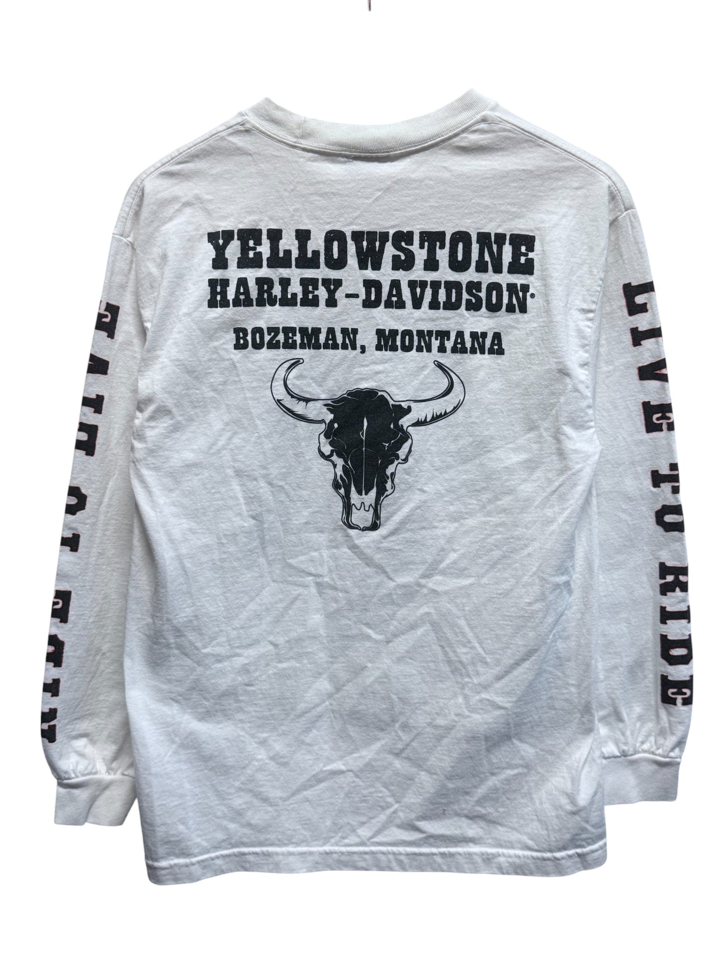 Harley Davidson Yellowstone Bozeman Montana Long Sleeve Shirt Size Medium