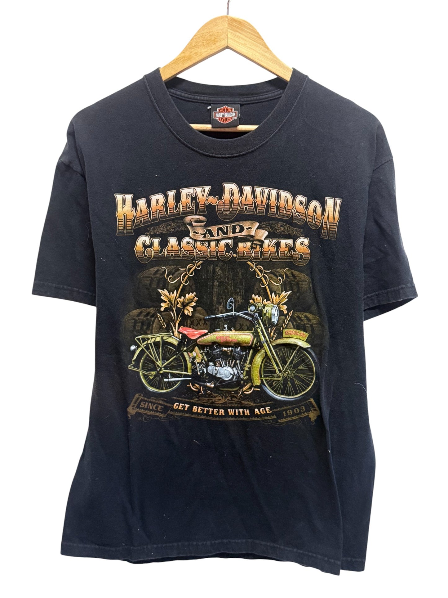 Harley Davidson Better With Age Biker Graphic Tee Size Large
