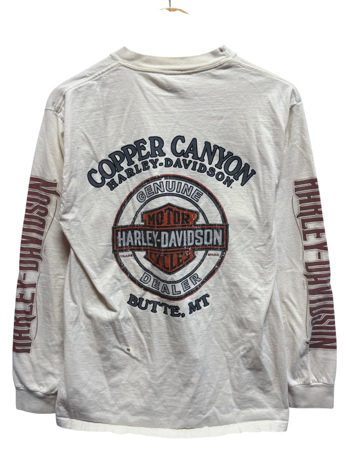 Harley Davidson Copper Canyon Butte Montana Long Sleeve Size Medium