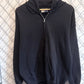 Vintage 90's Lee Sturdy Sweats Black Blank Zip Up Hoodie Size Large
