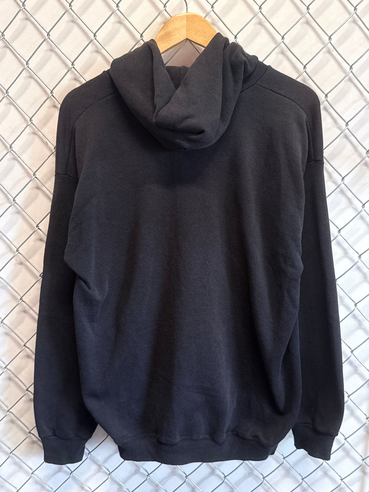 Vintage 90's Lee Sturdy Sweats Black Blank Zip Up Hoodie Size Large
