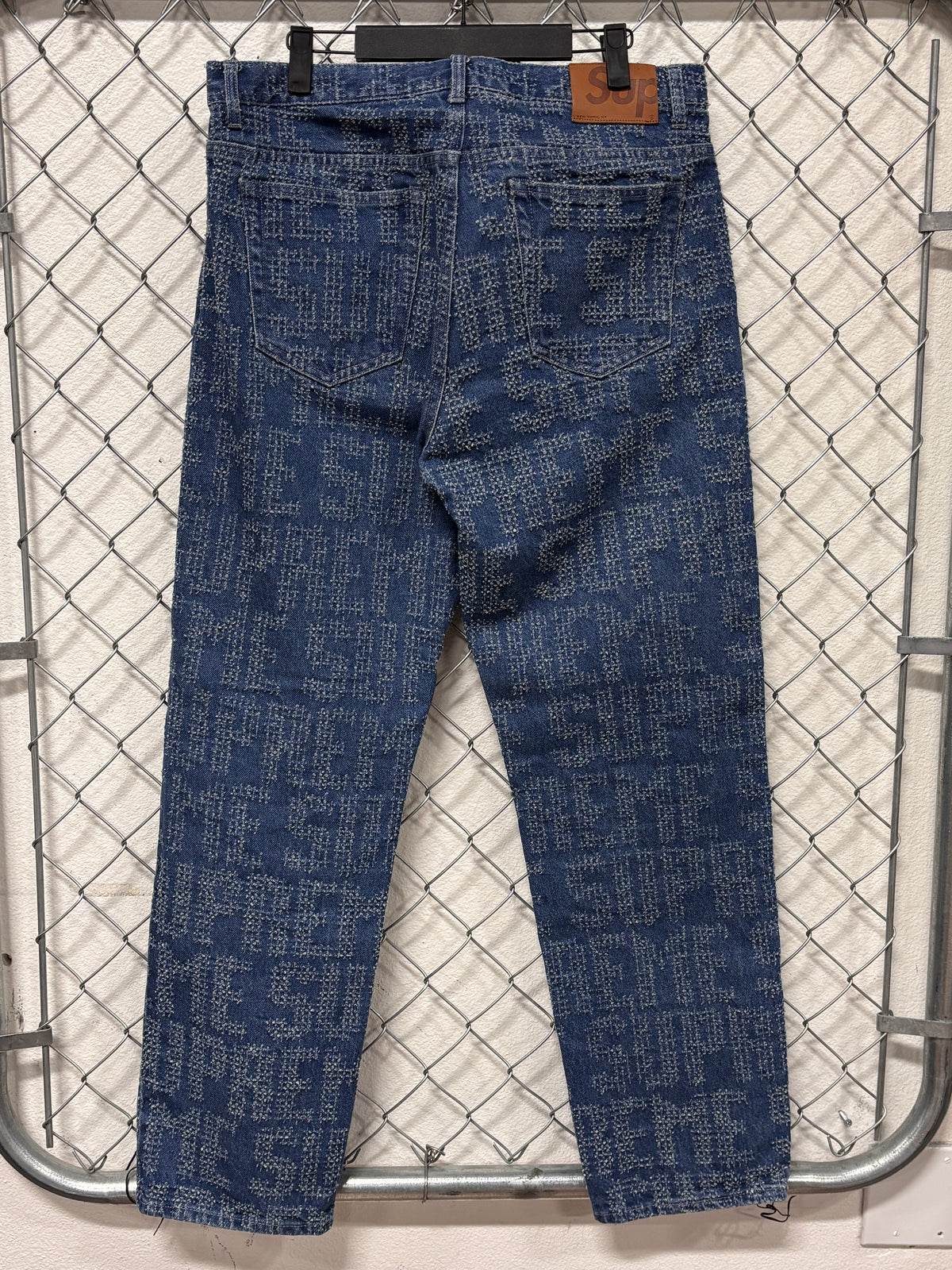 Supreme FW23 Needle Punch Denim Jeans Size 34x31