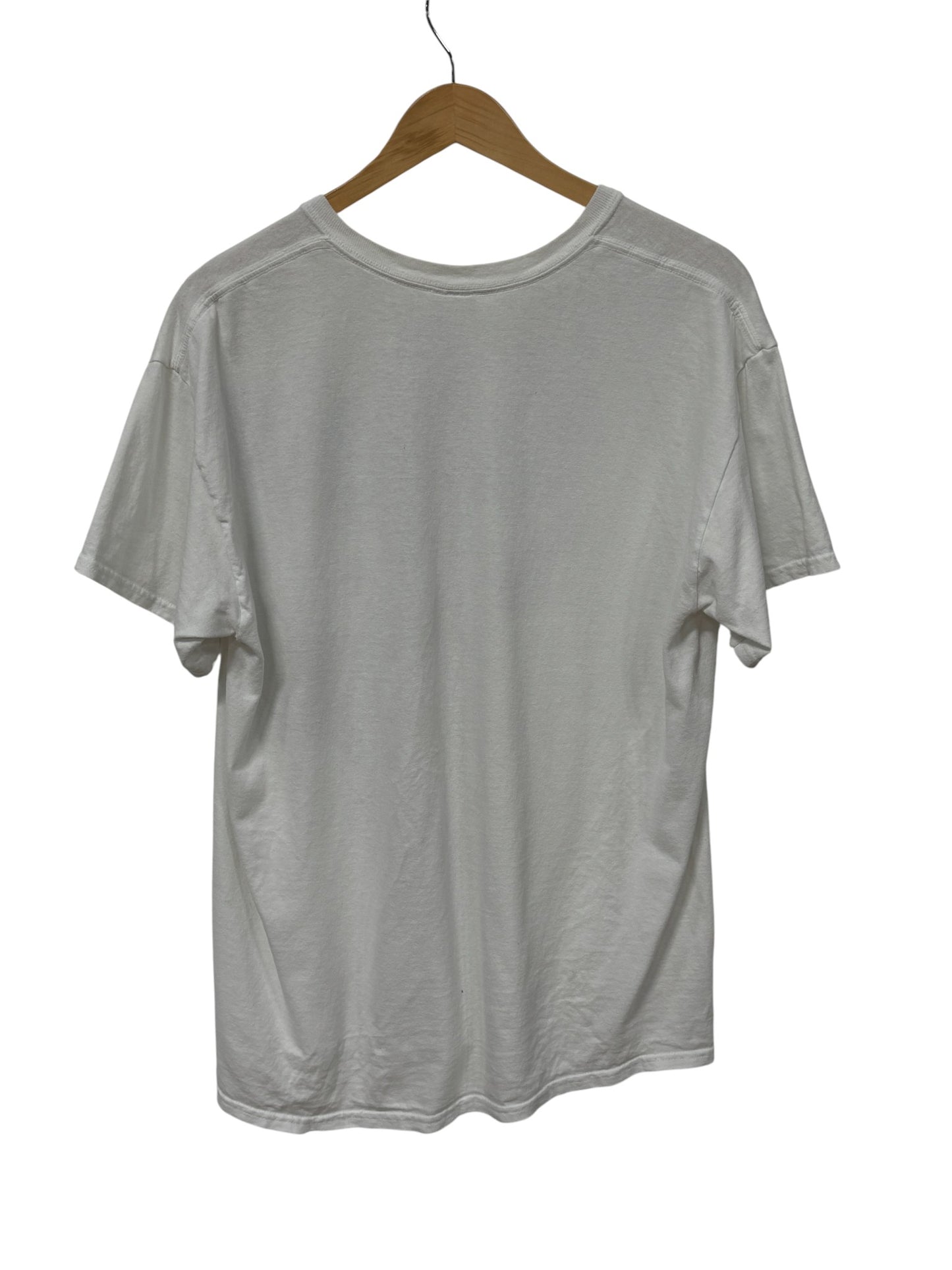 Vintage Y2K Affliction Style Skull Big Print Graphic Tee Size Large