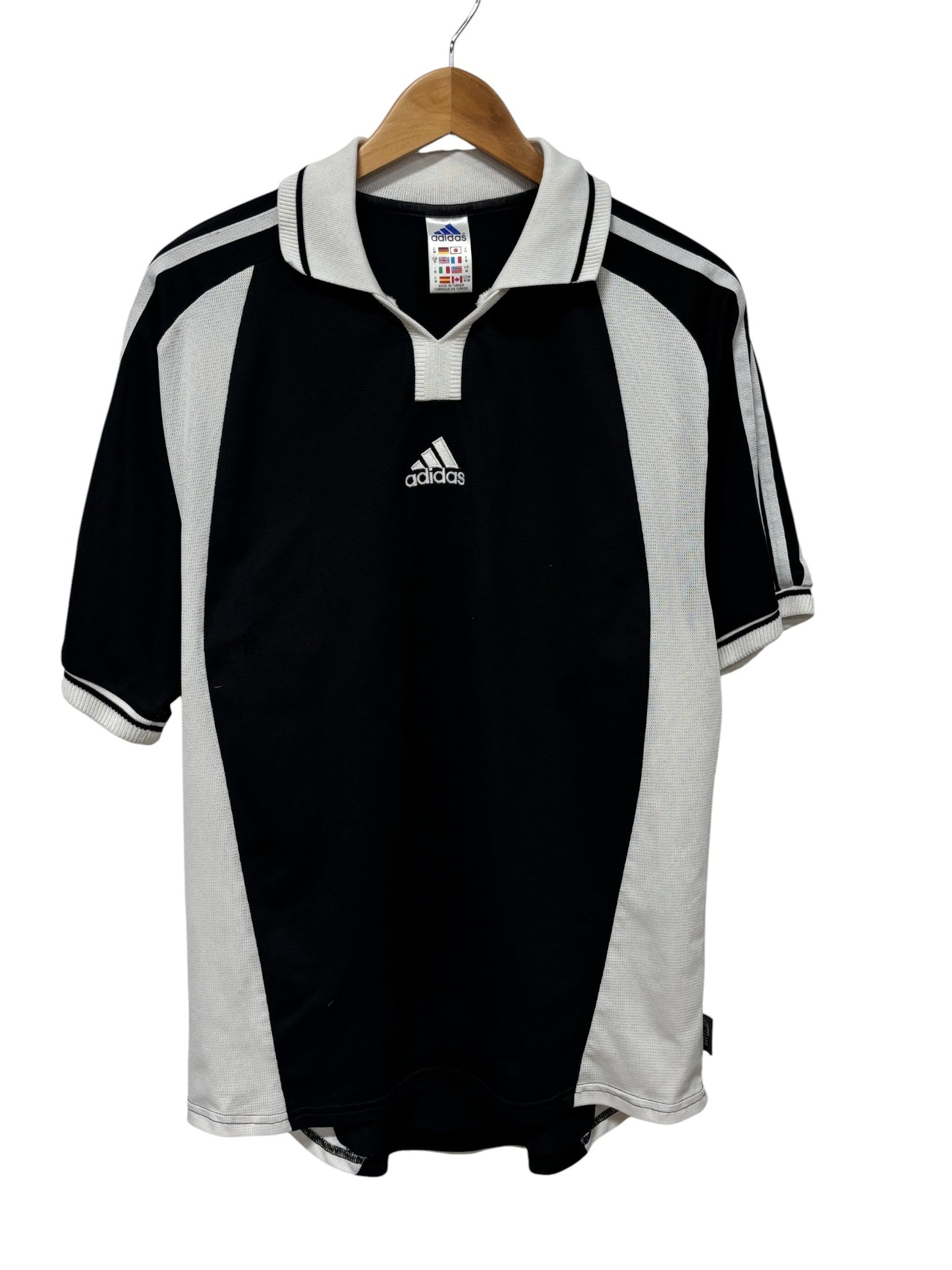 Vintage Adidas Black White Soccer Jersey Size Medium