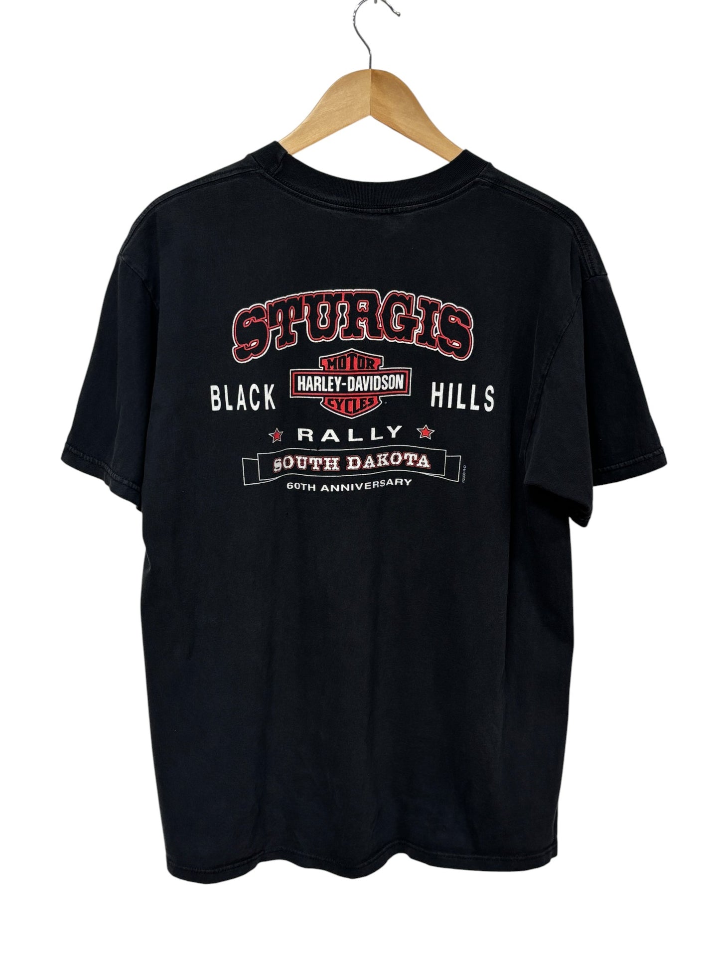 Vintage Y2K Harley Davidson Lone Wolf Biker Tee Size Large