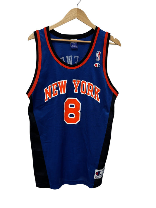 Vintage 90's Champion New York Knicks Sprewell #8 Jersey Size Large