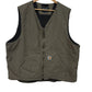 Carhartt Brown Sherpa Lined Zip Up Work Vest Size XXL