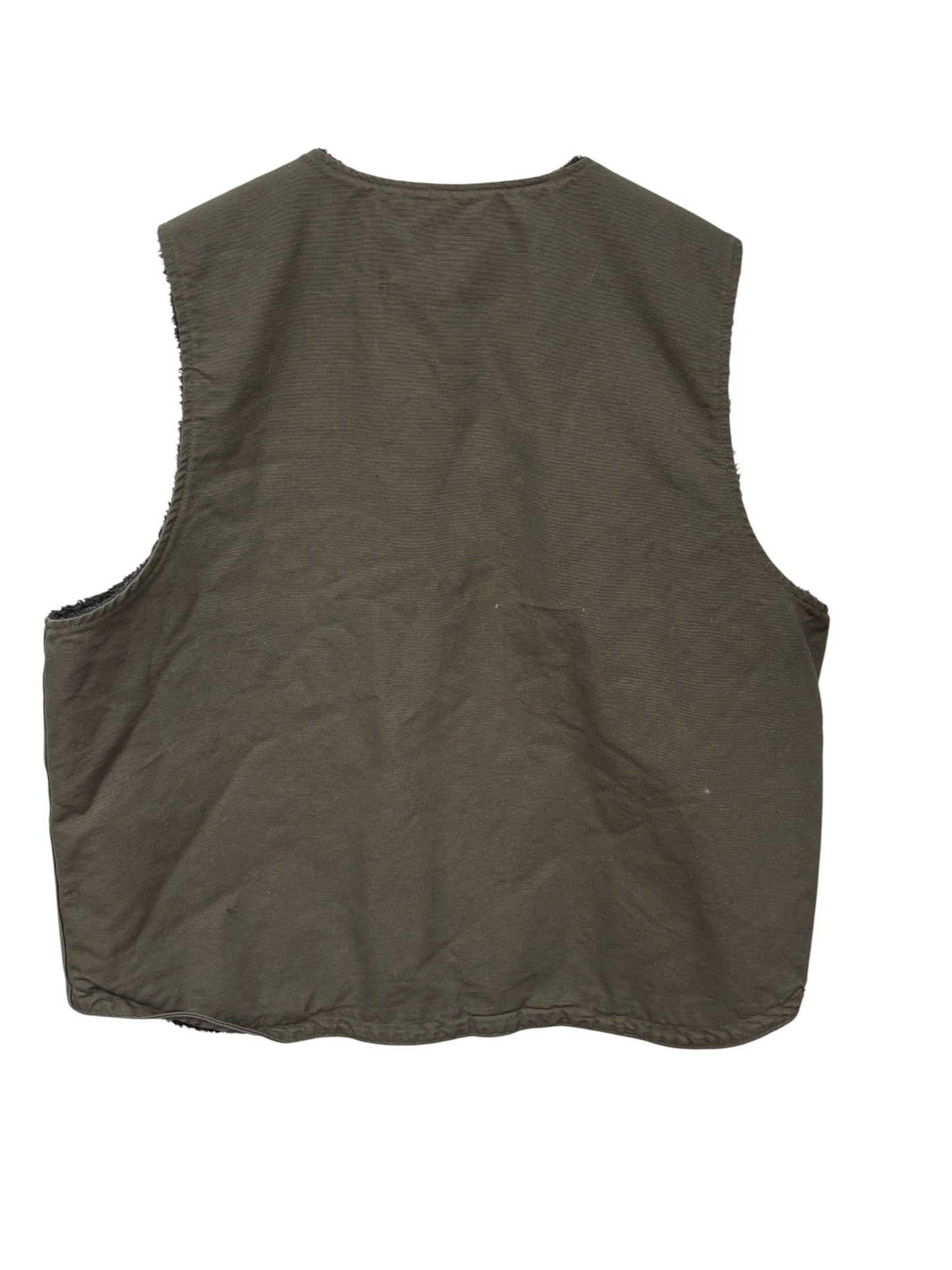 Carhartt Brown Sherpa Lined Zip Up Work Vest Size XXL