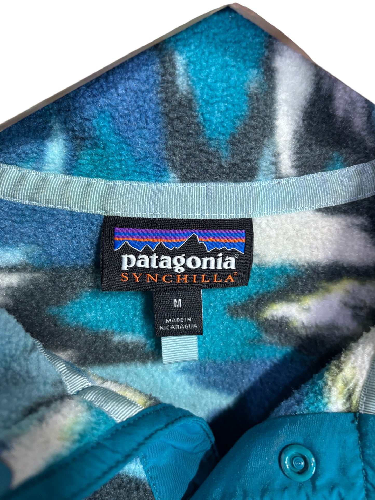 Vintage Patagonia Synchilla Snap T Aztec Fleece Sweater Size Medium