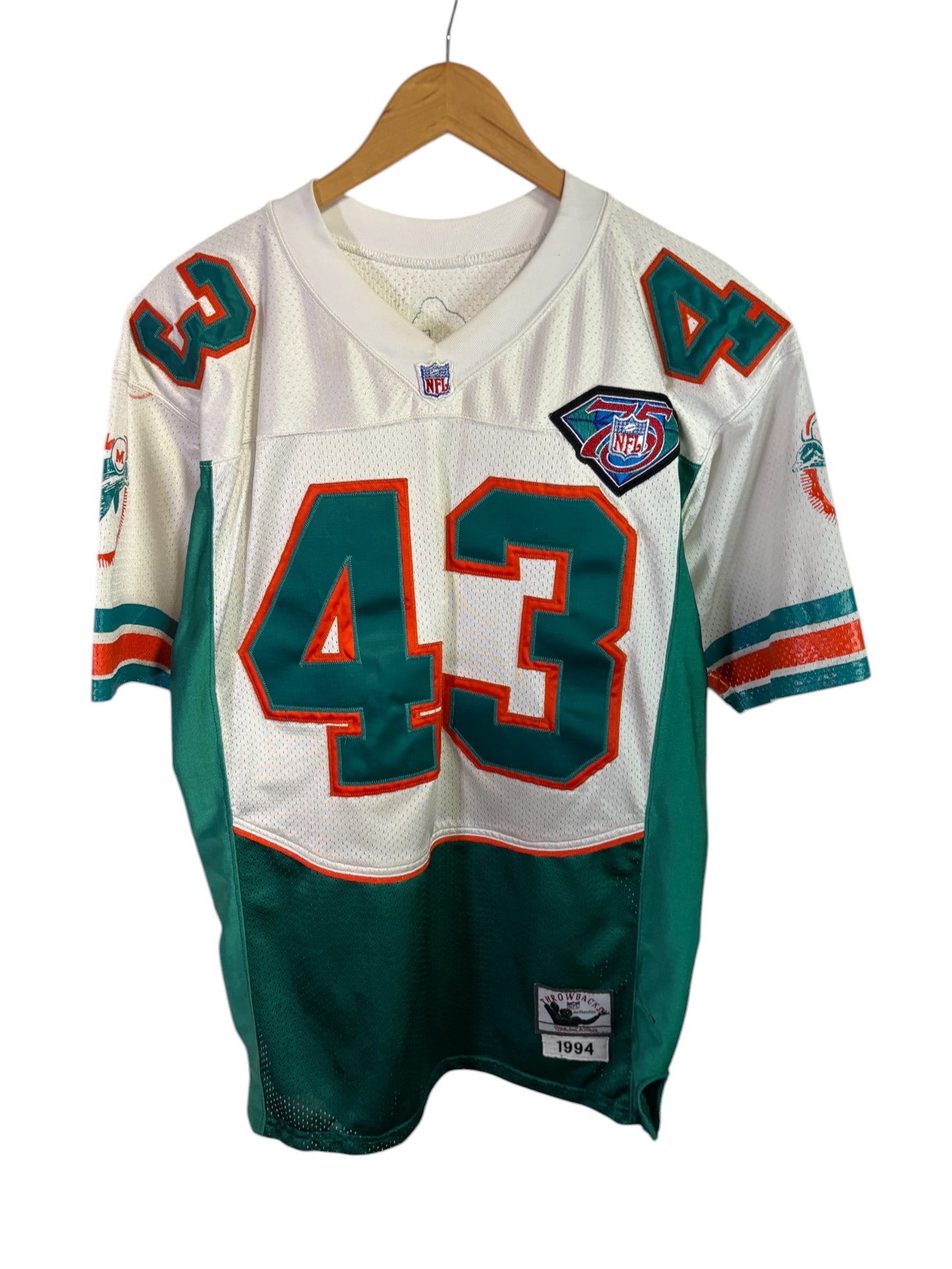 Mitchell & Ness Miami Dolphins #43 Throwback Jersey Size L/XL