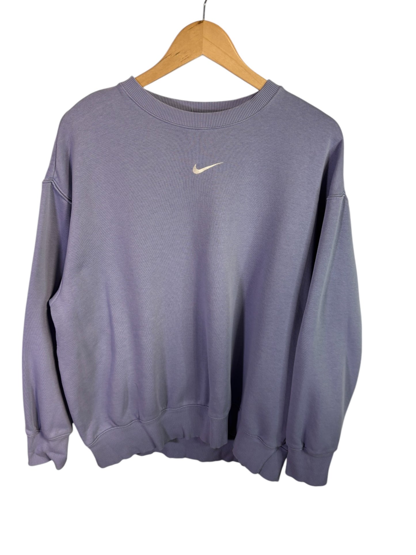 Nike Lavender Center Swoosh Crewneck Sweater Size Medium