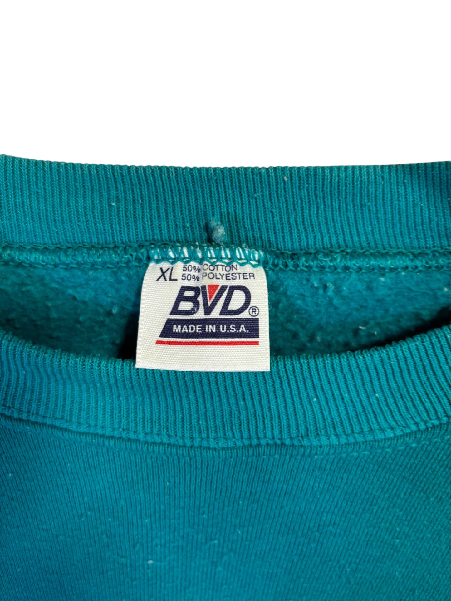 Vintage 90's BVD Teal Blank Crewneck Sweater Size XL