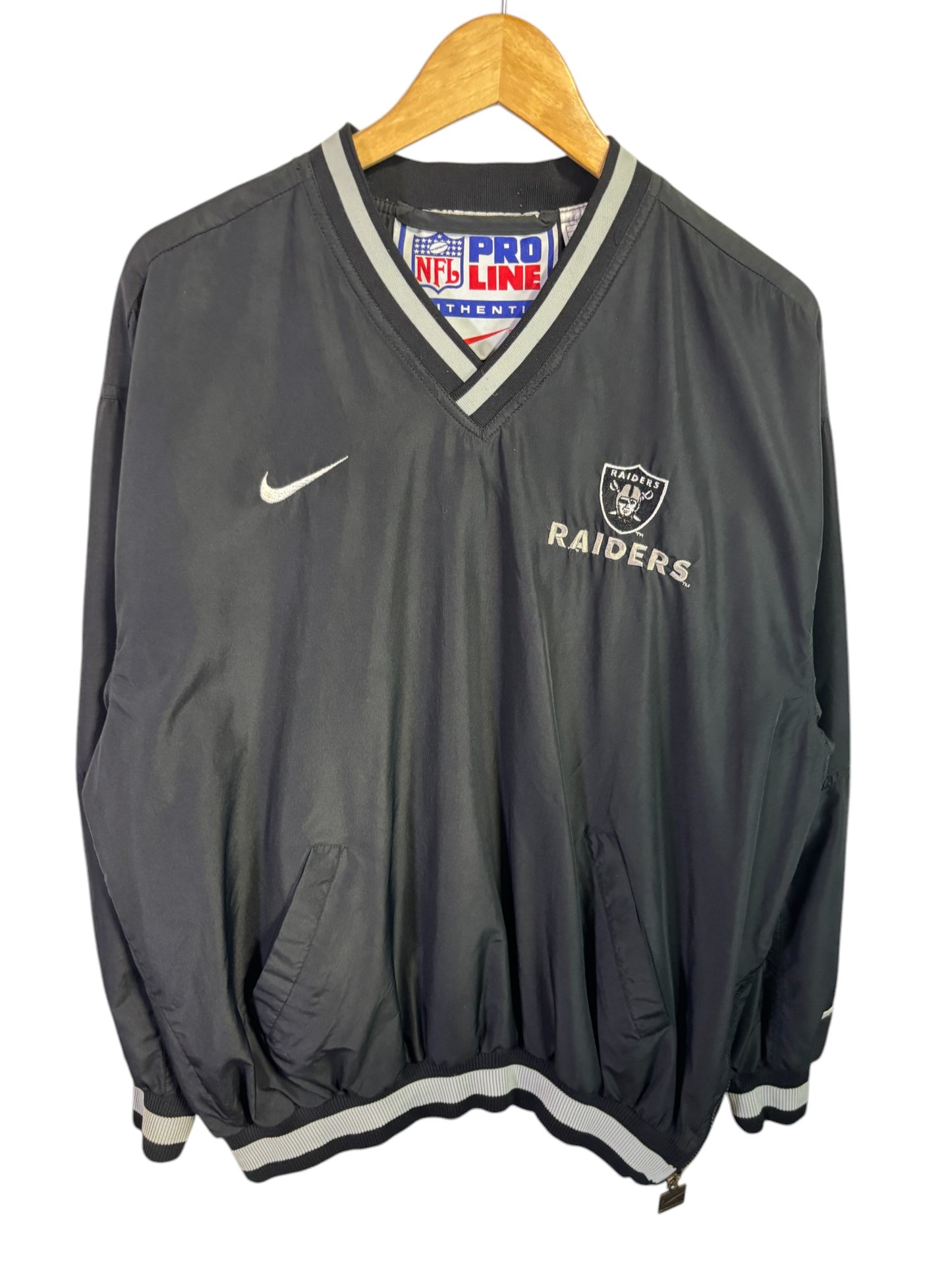 Vintage 90's Nike Pro Line Oakland Raiders Windbreaker Size Large