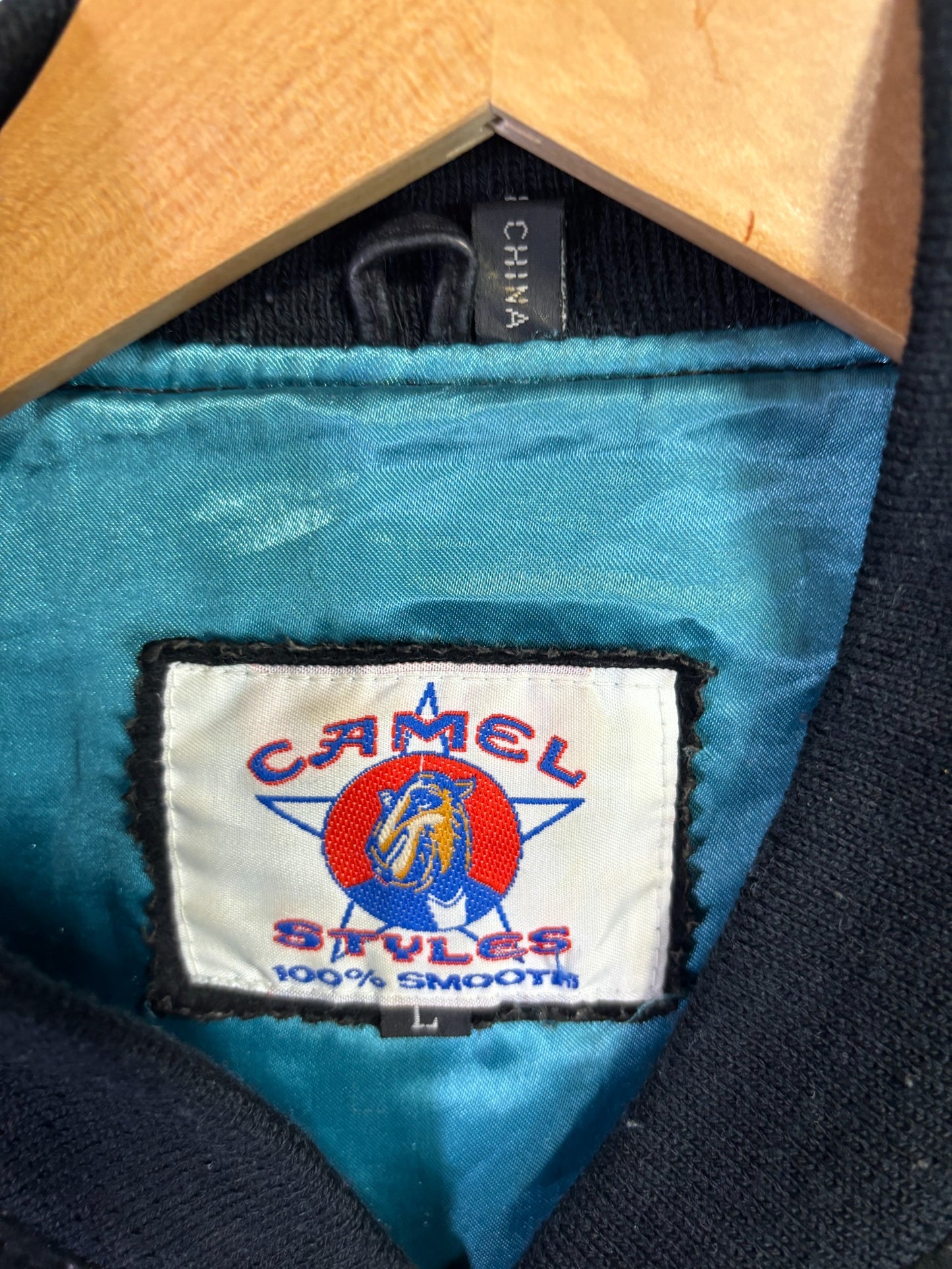 Vintage 90's Camel Cigarettes Suede Bomber Jacket Size Large