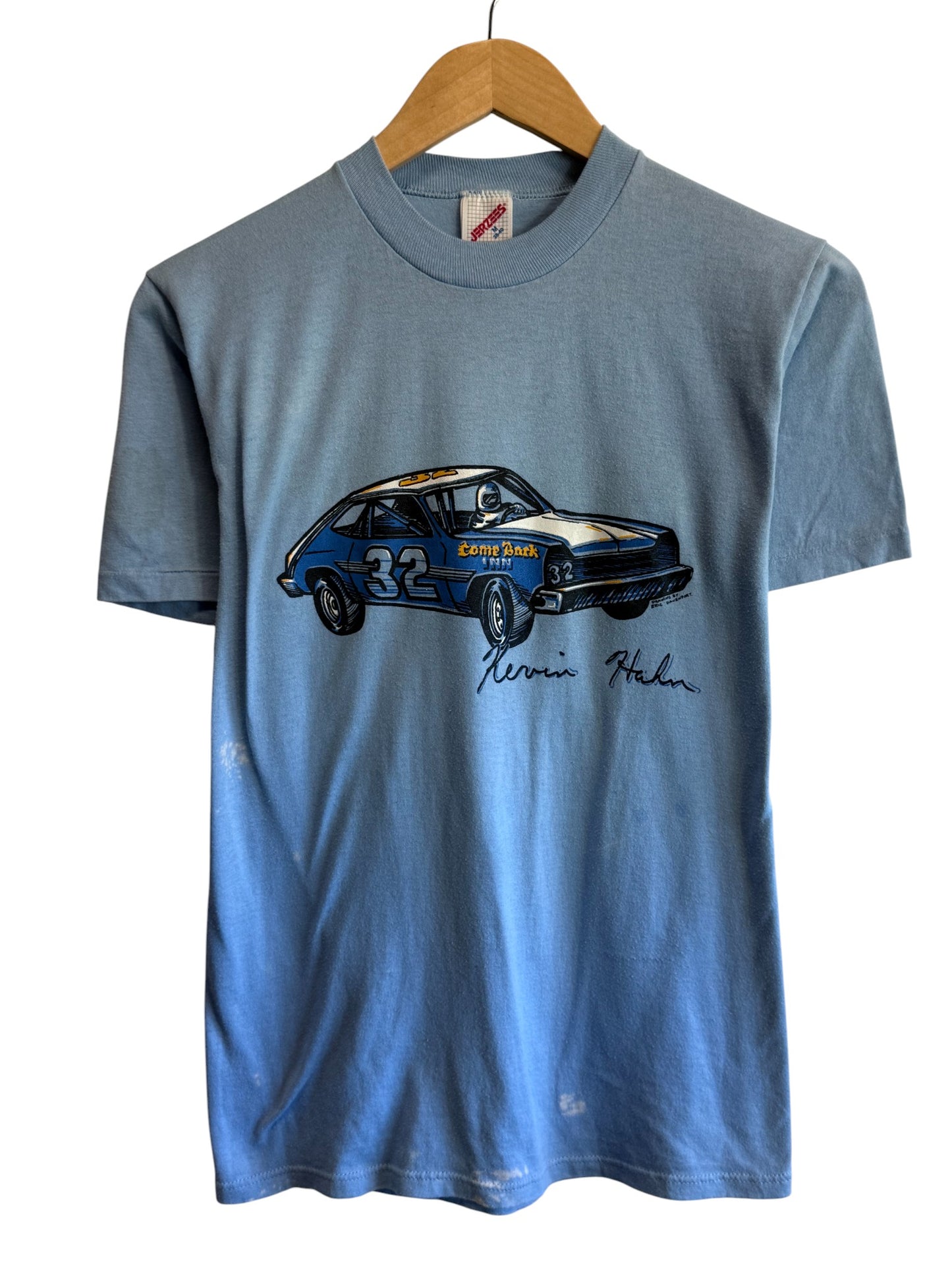 Vintage 90's Classic Car Kevin Hahn Racing Graphic Tee Size Medium