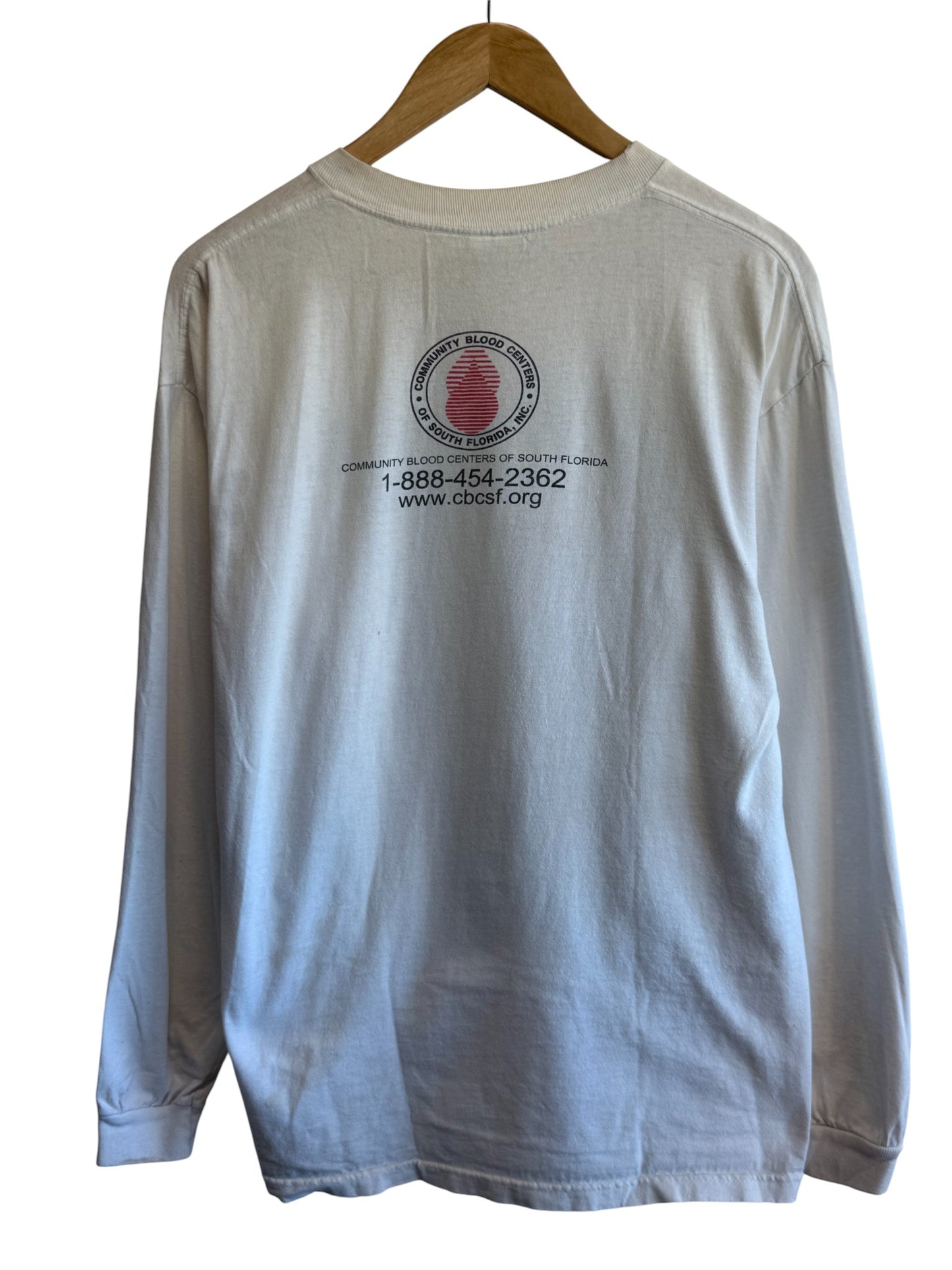 Vintage 90's Blood Jam Blood Drive Long Sleeve Shirt Size Large