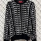 Supreme FW17 Repeat Black Knit Sweater Size Large