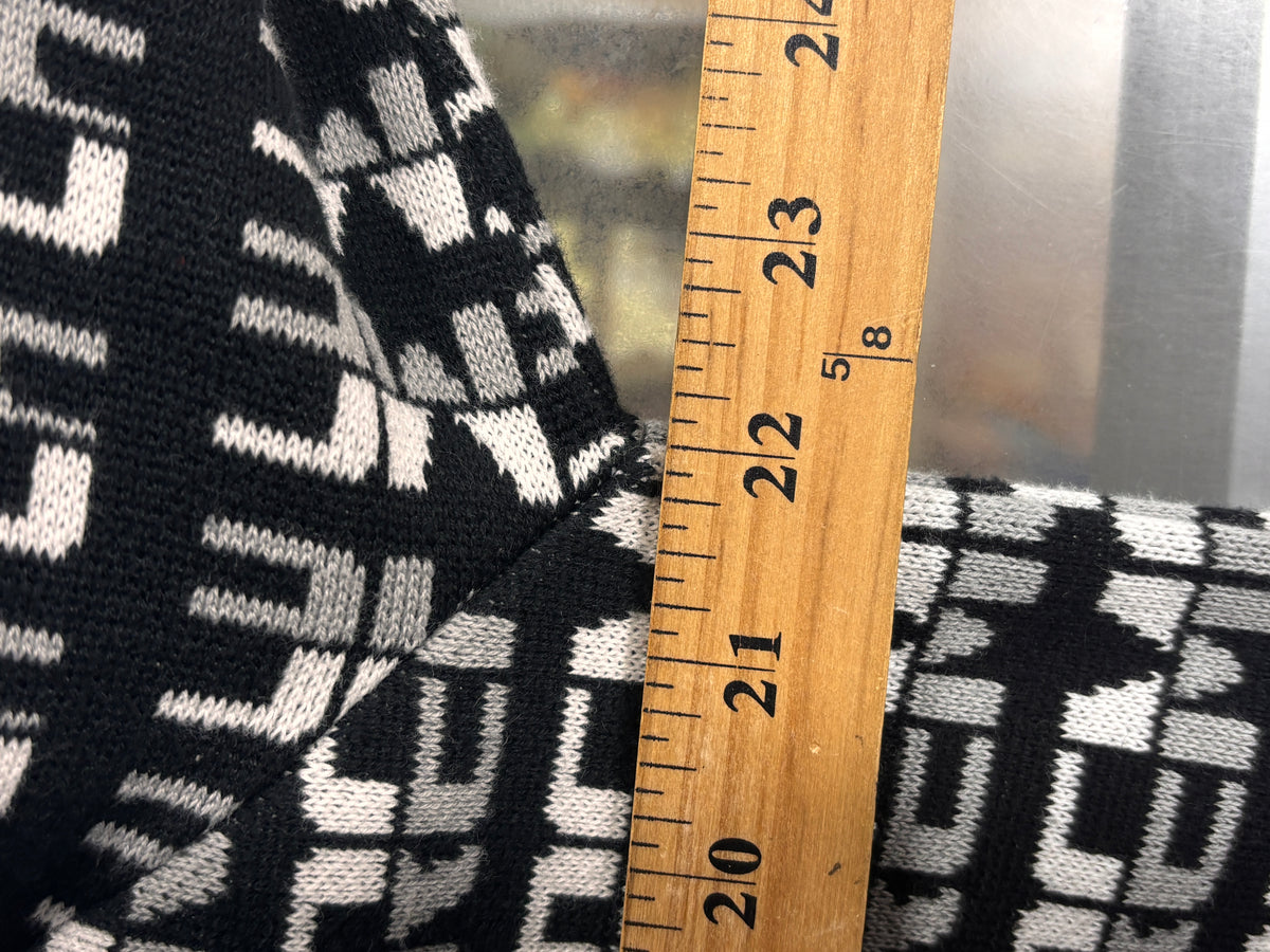 Supreme FW17 Repeat Black Knit Sweater Size Large
