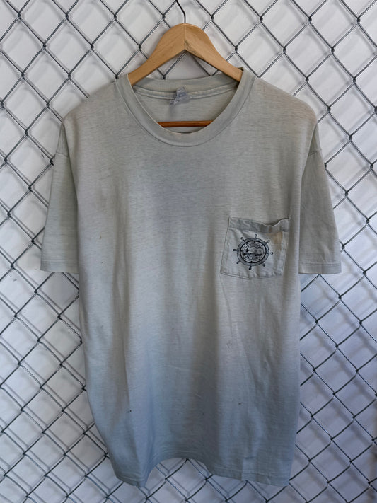 Vintage 80's National High Adventure Florida Sea Base Ocean Nature Tee Size XL