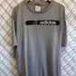 Vintage 90's Adidas Classic Spell Out Grey Tee Size XL