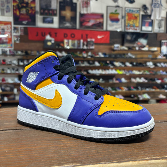 Jordan 1 Mid 'Lakers' Size 5.5Y