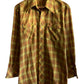 Vintage 70's Plaid Pearl Snap Western Wear Button Up Shirt Size Large