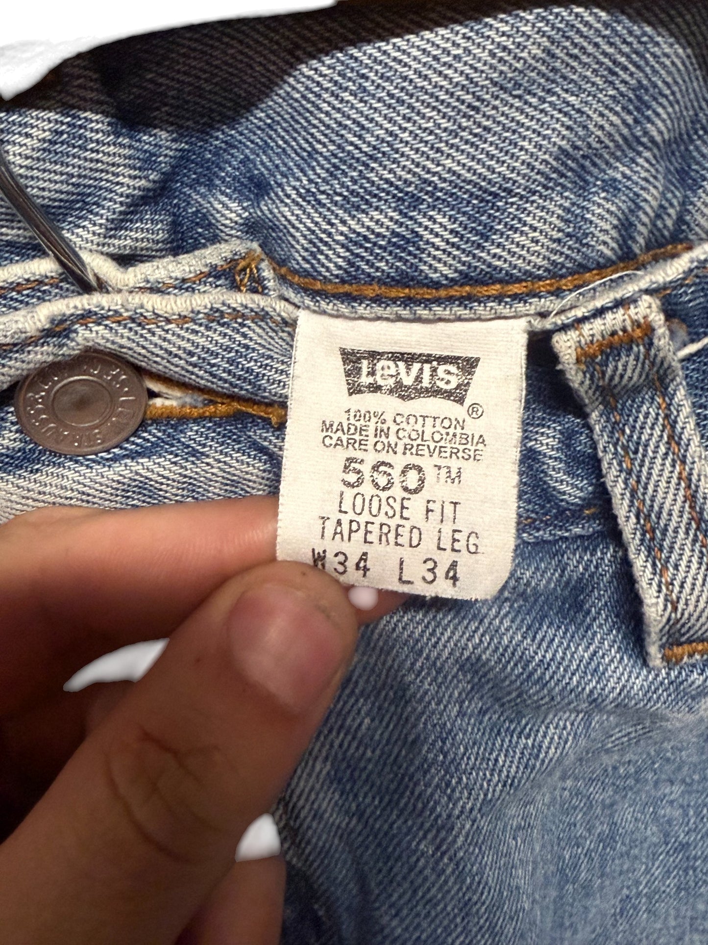 Vintage Levi's 550 Loose Fit Tapered Leg Denim Jeans Size 32x32