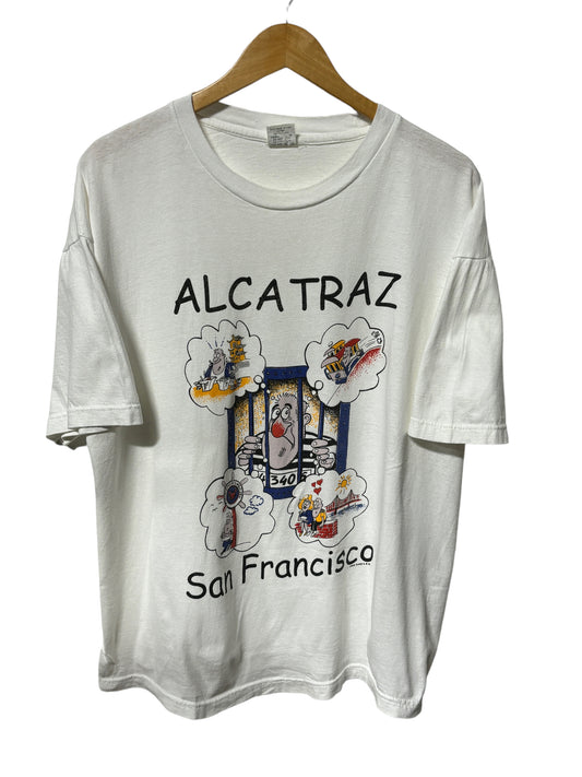 Vintage 1996 Alcatraz Prison San Francisco Prisoner Graphic Tee Size XL