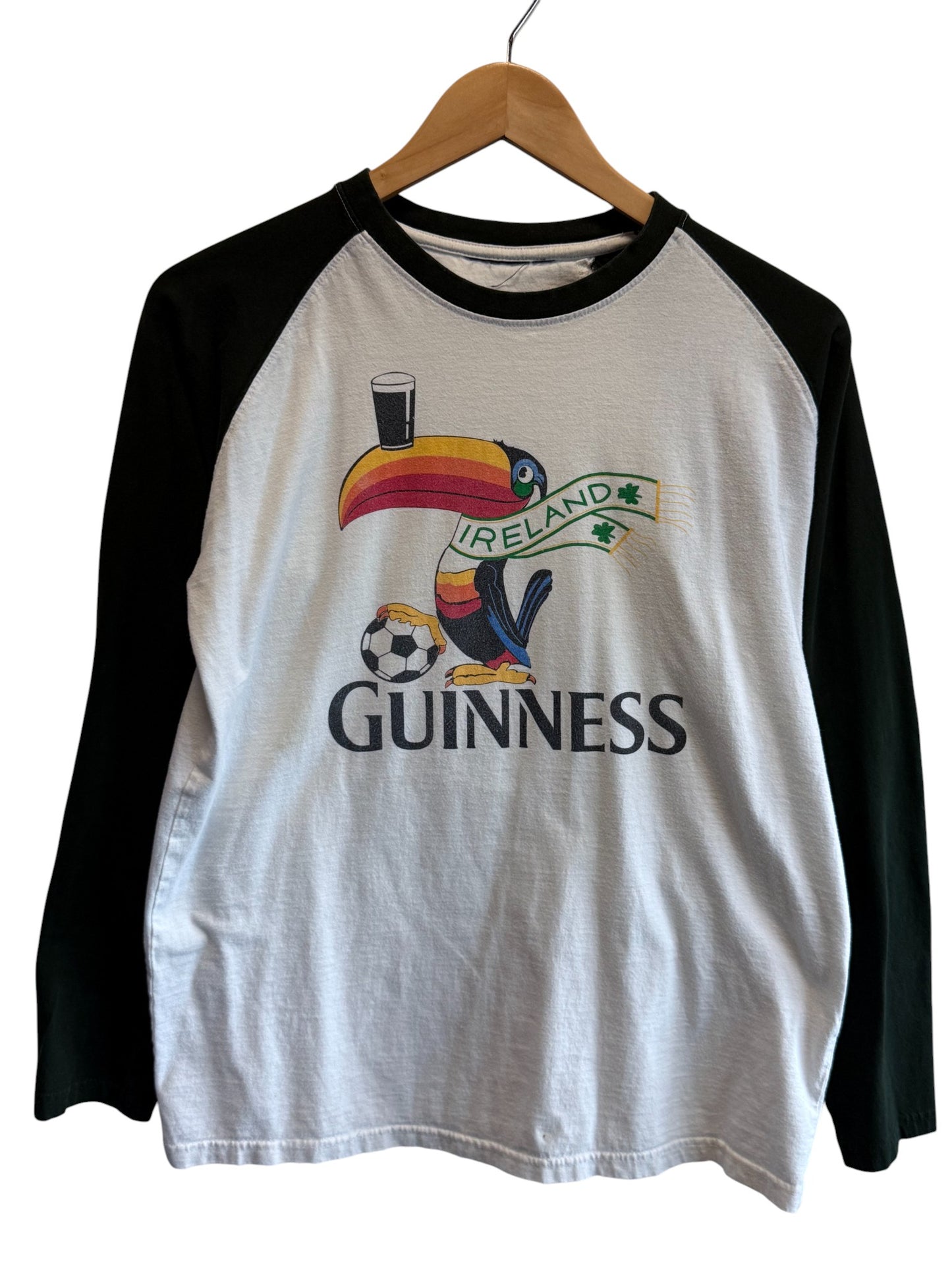 Vintage Guinness Toucan Ireland Long Sleeve Beer Promo Shirt Size Large