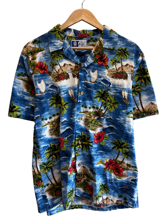 Vintage 90's Hawaiian Vacation Short Sleeve Button Up Shirt Size Medium