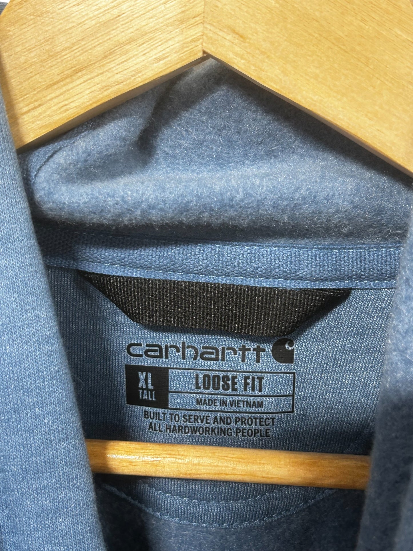 Carhartt Loose Fit Blue Classic Hoodie Size XL Tall