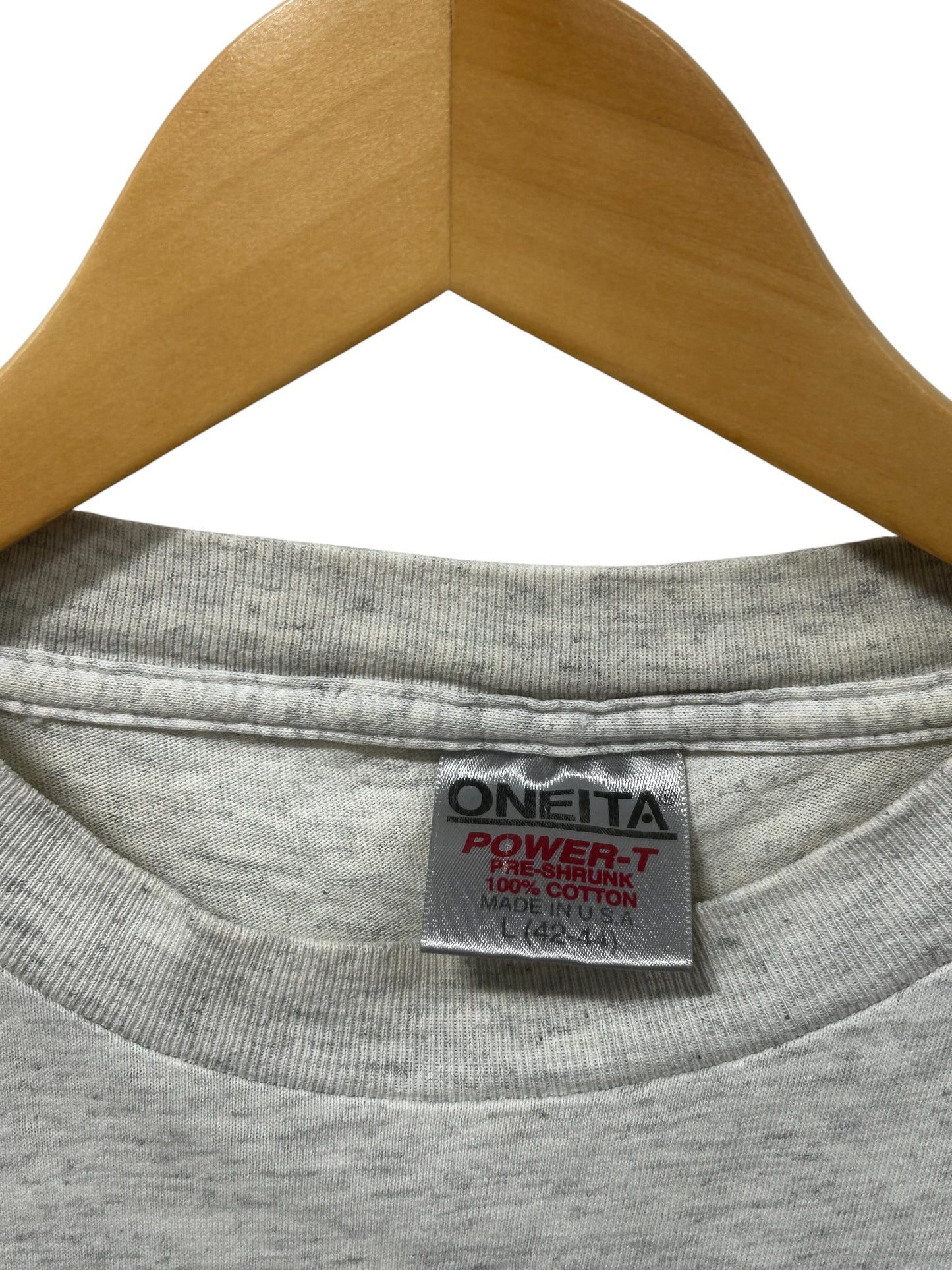 Vintage 90's Walk Softly Carry Big Fish Graphic Tee Size Large