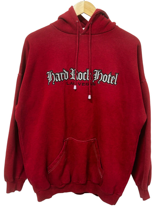 Vintage Y2K Hard Rock Cafe Las Vegas Red Hoodie Size XL