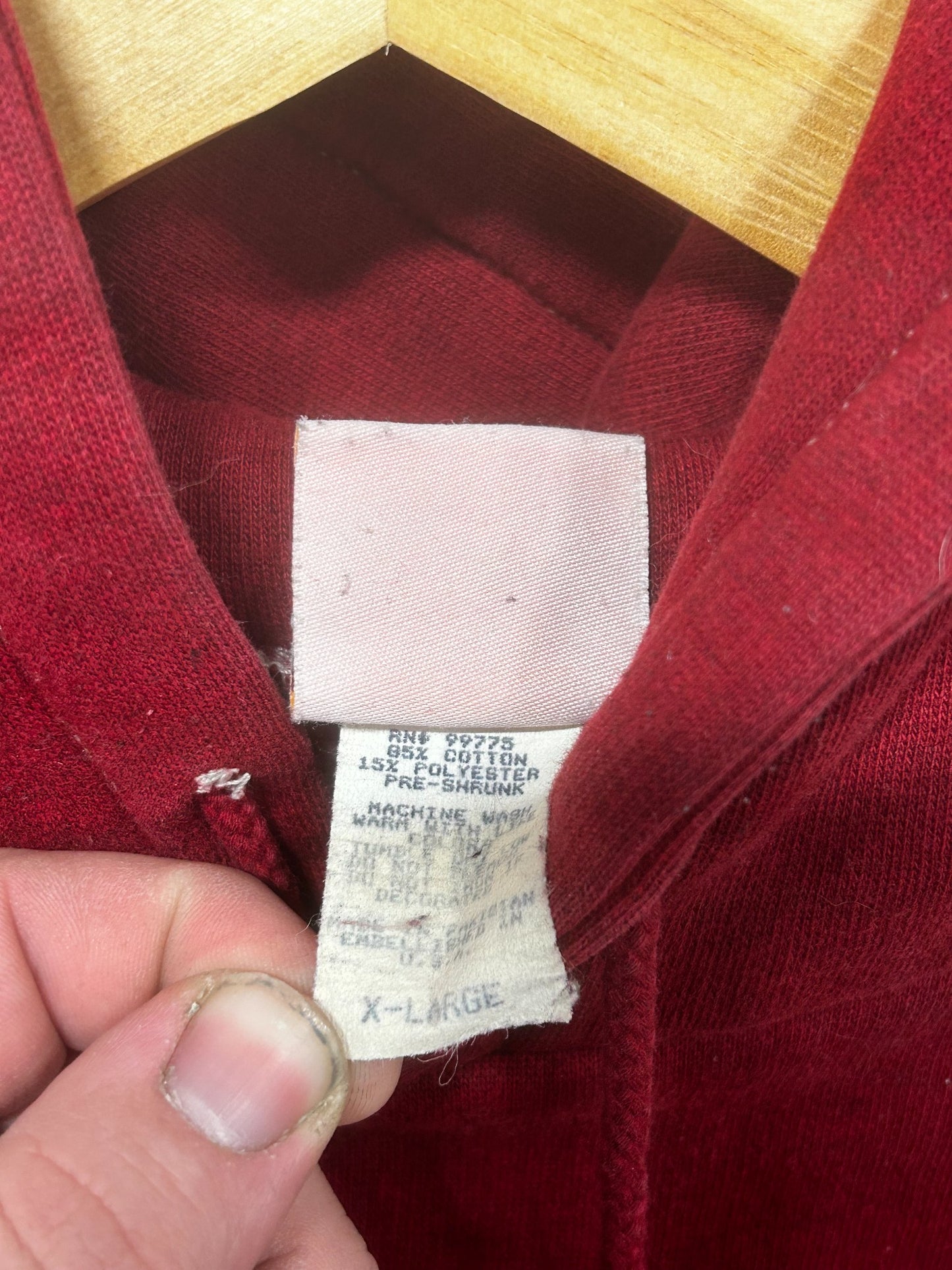 Vintage Y2K Hard Rock Cafe Las Vegas Red Hoodie Size XL