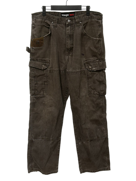 Wrangler Riggs Brown Workwear Cargo Carpenter Pants Size 33x31